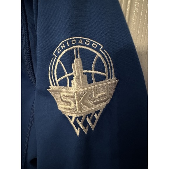 The North Face Men's Medium Chicago Sky Wintrust Bank Blue Quarter Zip - Picture 4 of 11